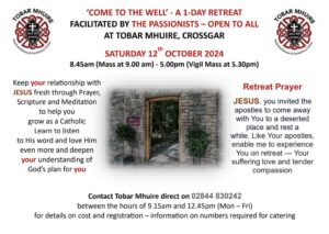 'Come to the Well' - One Day Retreat @ Tobar Mhuire, Crossgar